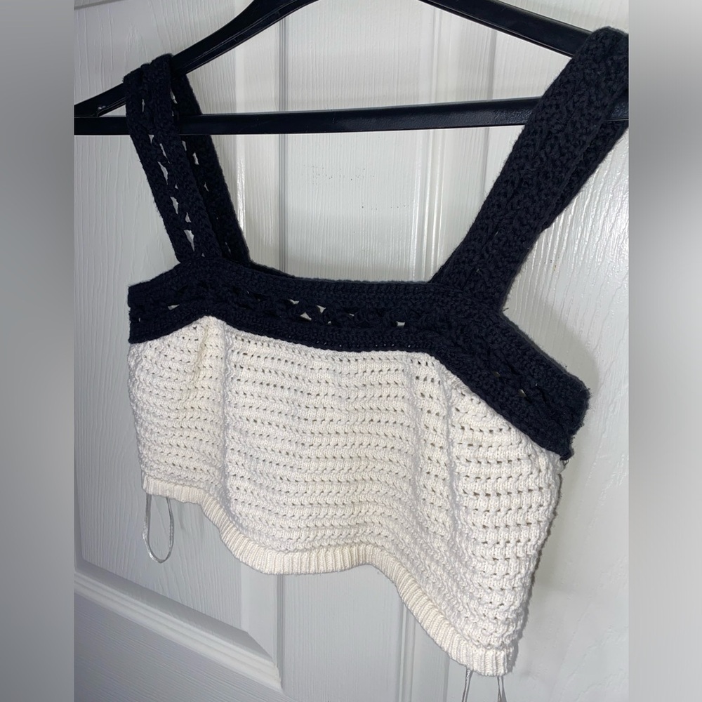 House of Harlow 1960 Crochet Knit Skirt & Top Set | Boho Beachy - Picture 5 of 12